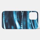黒と青のビーズ付きネックレス Case-Mate iPhoneケース (裏面 (横))
