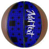 黒と青のブロック バスケットボール (縦)