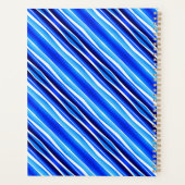 黒と青のペイントストライプ プランナー手帳 (裏面)