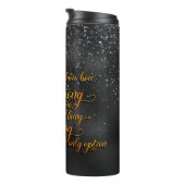 黒と青のリボンどんなに強いか分からない タンブラー (回転右)