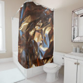 黒と青のレザージャケット シャワーカーテン (インサイチュ)