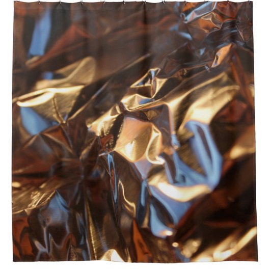 黒と青のレザージャケット シャワーカーテン (正面)