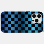 黒と青のレトロ市松模様 Case-Mate iPhoneケース (裏面 (横))