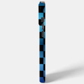 黒と青のレトロ市松模様 Case-Mate iPhoneケース (裏面 / 左)
