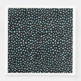 黒と青の不均等なドットのグラフィックデザイン