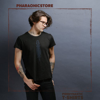 黒と青の前王朝エジプトのワニ Tシャツ