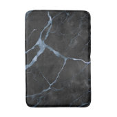 黒と青の大理石のテクスチャ バスマット (正面縦)