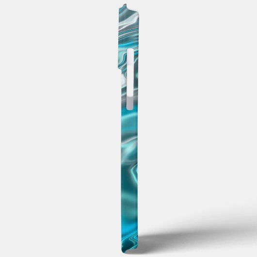 黒と青の大理石の流体アート Case-Mate iPhoneケース (裏面 / 左)