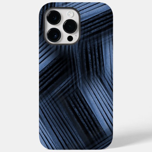 黒と青の対角抽象芸術 Case-Mate iPhoneケース (裏面)