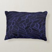 黒と青の強調枕 アクセントクッション (裏面)