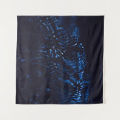 黒と青の抽象芸術絵画 タペストリー (正面(横))