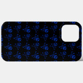 黒と青の漫画のスカルパターン Case-Mate iPhoneケース (裏面 (横))