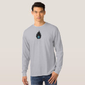 黒と青の炎 Tシャツ (正面フル)