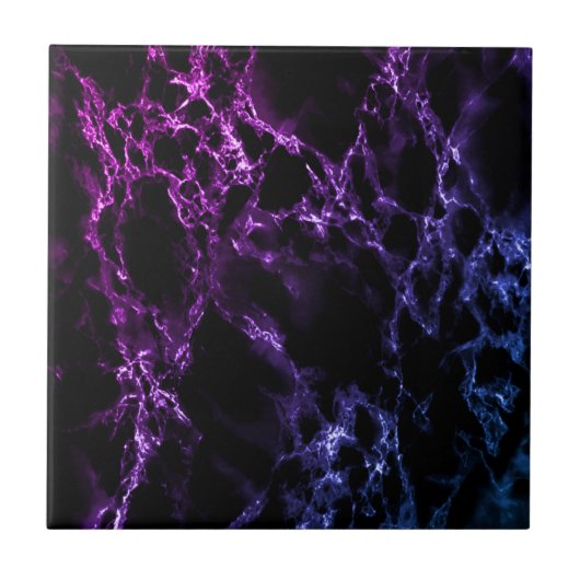 黒と青の紫の大理石セラミックタイル タイル (正面)