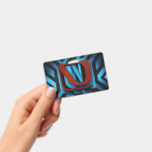 黒と青の背景にNetflixの激しいロゴ – バッジ (手持ち)