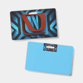 黒と青の背景にNetflixの激しいロゴ – バッジ (表裏)