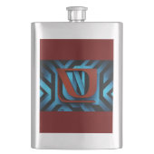 黒と青の背景にNetflixの激しいロゴ –  フラスク (正面)