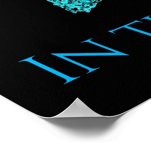 黒と青の馬&ライダーポスター。 ポスター (角)