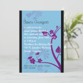 黒と青のSweet sixteen招待状 招待状 (スタンド正面)