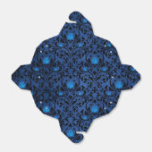 黒と青ゴシックのバラダマスク フェイバーボックス (折り畳みなし)