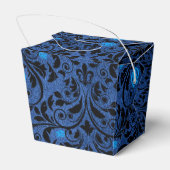 黒と青ゴシックのバラダマスク フェイバーボックス (裏面サイド)