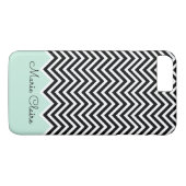 黒と青淡い色のの山モダン形のカスタム Case-Mate iPhoneケース (裏面(横))