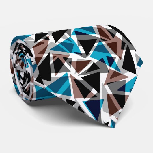 黒と青、ポリゴン、抽象芸術、ジオメトリ ネクタイ (ロール)