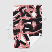 黒と鮭の切れ端または白のテープを破壊 ゴルフタオル (インサイチュ)