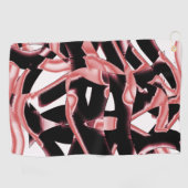 黒と鮭の切れ端または白のテープを破壊 ゴルフタオル (横)