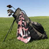 黒と鮭の切れ端または白のテープを破壊 ゴルフタオル (グリーン)