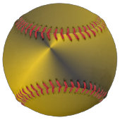 黒と鮮やか金ゴールド ソフトボール (裏面)