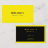 黒と黄のミニマリモダンストエレガント 名刺 (正面/裏面)