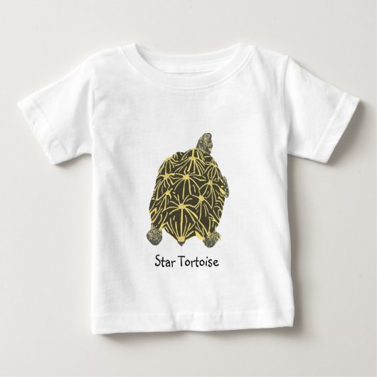 黒と黄の亀Tシャツ ベビーTシャツ (正面)