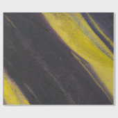 黒と黄の表面 ラッピングペーパー (フラット)