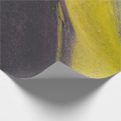 黒と黄の表面 ラッピングペーパー (角)