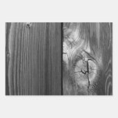 黒と黄のLumberjackチェックファーザーズの日付設定 ラッピングペーパーシート (正面3)