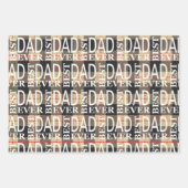 黒と黄のLumberjackチェックファーザーズの日付設定 ラッピングペーパーシート (正面2)