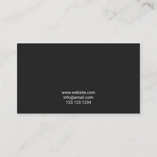 黒と黄モダンの建築外構シルエット 名刺 (裏面)