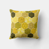 黒と黄色ののまわりにアクセント枕 クッション (裏面)