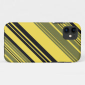 黒と黄色ののパタストライプーンをシームレスに Case-Mate iPhoneケース (裏面(横))
