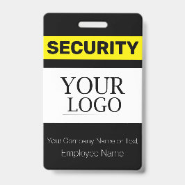 黒と黄色のカスタムロゴセキュリティガードID バッジ