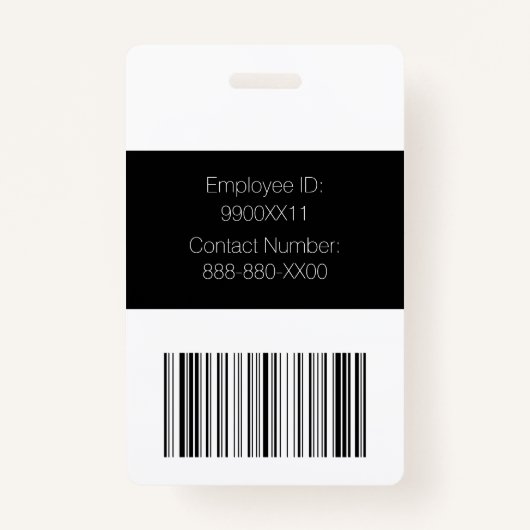 黒と黄色のカスタムロゴセキュリティガードID バッジ (裏面)