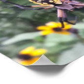 黒と黄色のガーデンスパイダーポスター ポスター (角)