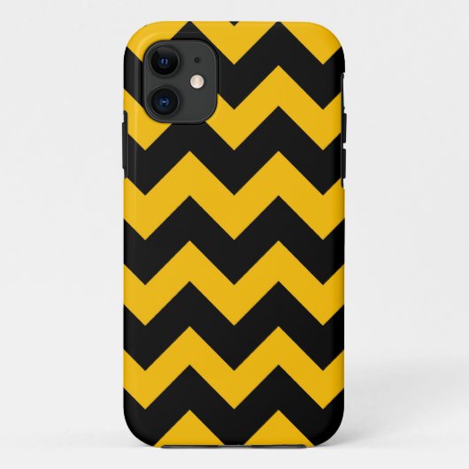 黒と黄色のシェブロンZigzapパターン Case-Mate iPhoneケース (裏面)