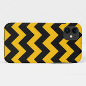 黒と黄色のシェブロンZigzapパターン Case-Mate iPhoneケース (裏面(横))