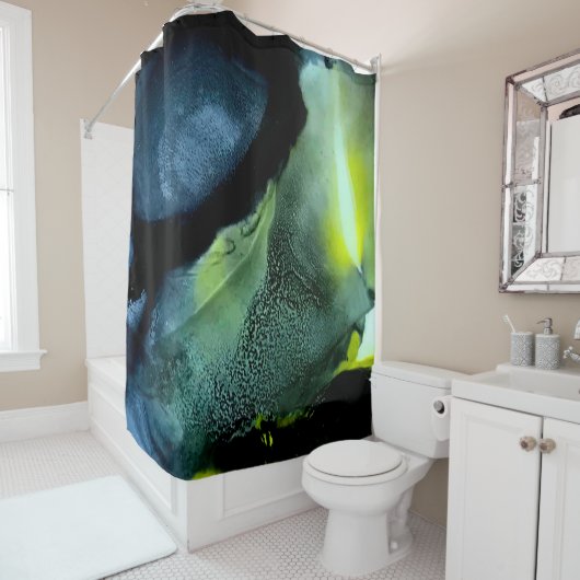 黒と黄色のシャワーカーテン | モダン/男らし シャワーカーテン (インサイチュ)