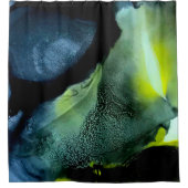 黒と黄色のシャワーカーテン | モダン/男らし シャワーカーテン (正面)