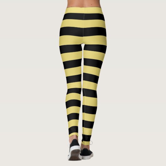 黒と黄色のストライプのまわりに レギンス (裏面)