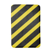 黒と黄色のストライプストライプの バスマット (正面縦)
