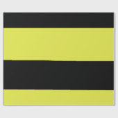 黒と黄色のストライプ ラッピングペーパー (フラット)